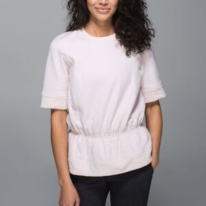 Lululemon Peplum PulloverNeutral Blush